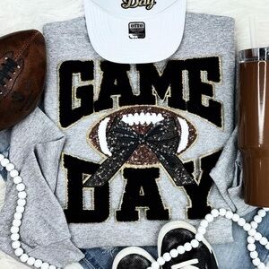 OTTO Gray Game Day Sweatshirt with Black and Gold Details